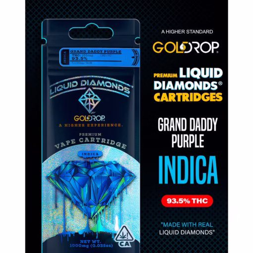 Gold Drop Granddaddy Purple - Liquid Diamonds® Cartridge - 1 Gram